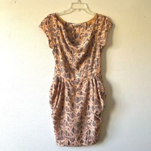 BCBGeneration Patterned Pink Sheath Dress